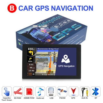 

MEKEDE 9 Inch Gps Navigator Portable Navigator 8GB-256MB+Sunshade Gps Navi Navigation Device Maps Truck Car Auto Touch Screen
