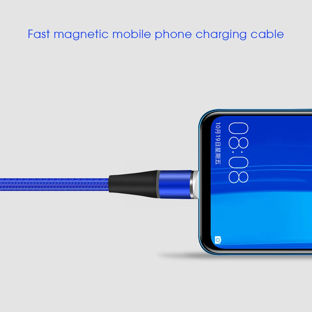 3A кабель для быстрой зарядки usb type C телефонный кабель для IPhone X XR зарядное устройство для samsung Xiaomi 360 Вращение Магнитный кабель передачи данных