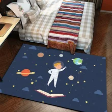 Мультяшный Детский ковер с принтом, современная простота, полиэстер, противоскользящий игровой коврик для спальни, гостиной, детский коврик для лазания