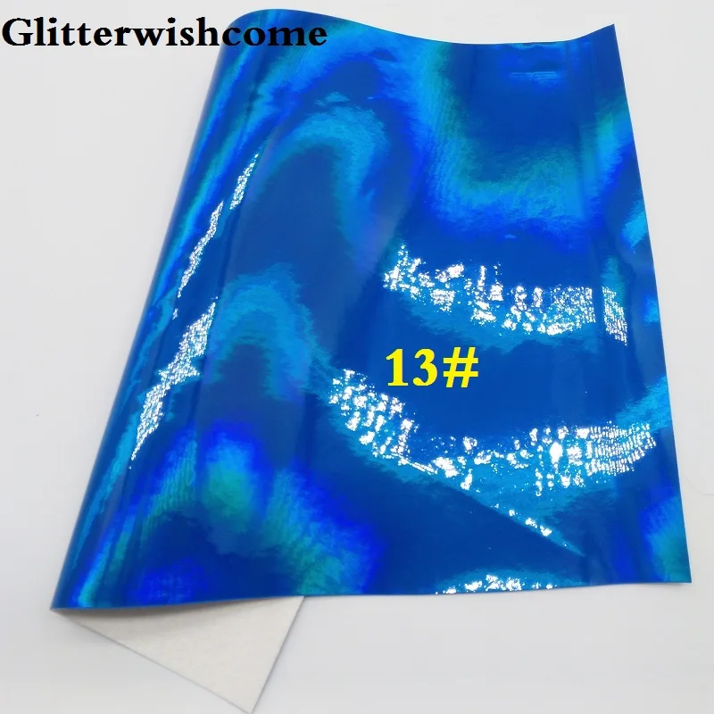 13 Glitterwishcome 21X29 см A4 размер винил для бантов Cuero Sintetico гладкая Переливающаяся кожа Fabirc винил для бантов, GM017A - Цвет: 13