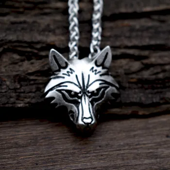 

SanLan 12pcs Celtics viking wolf necklace Protection Odin Rune Pendant Necklaces