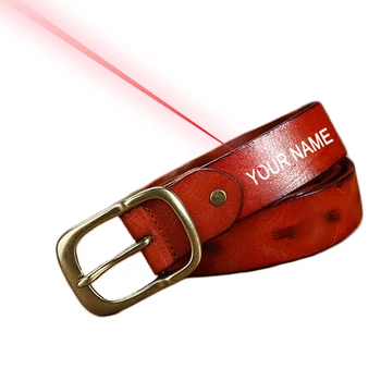 

Personalised Belt Free Engraving Name Genuine Leather Man's Belt Cow Leather Waist Belt For Male