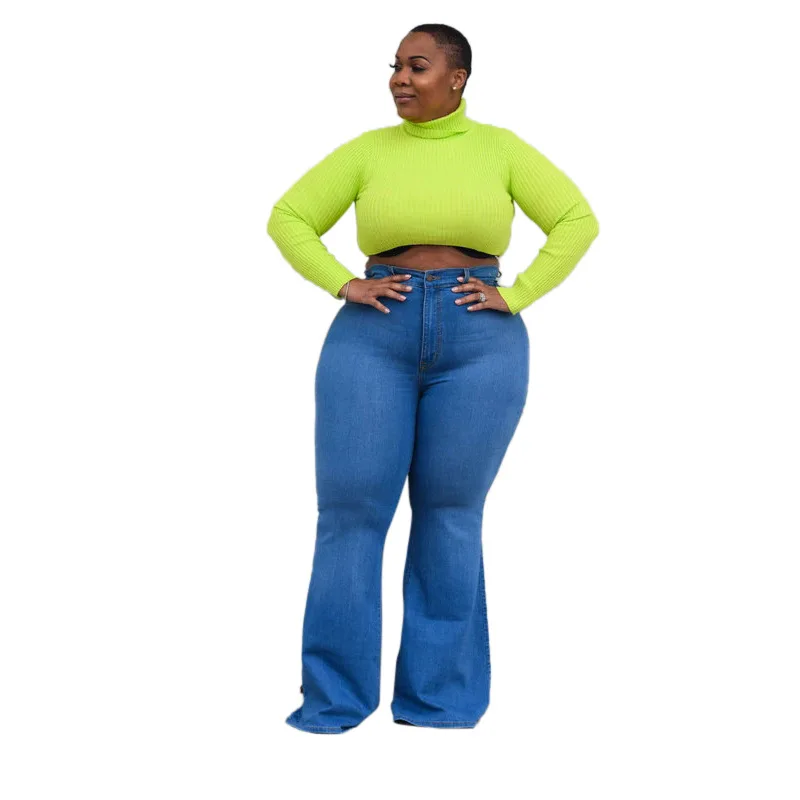 Flare Jeans Women Plus Size 2021 Full 