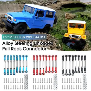 

Steering Pull Rods Remote Control Toys Alloy Steering Linkages Pull Rods Connector for 1/16 RC Car WPL B14 C14