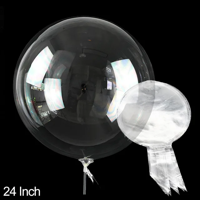 10pcs 10-24inch Transparent Bobo Bubble Balloon Clear Inflatable Air Helium Globos Wedding Birthday Party Decoration Baby Shower 10pcs 24inch