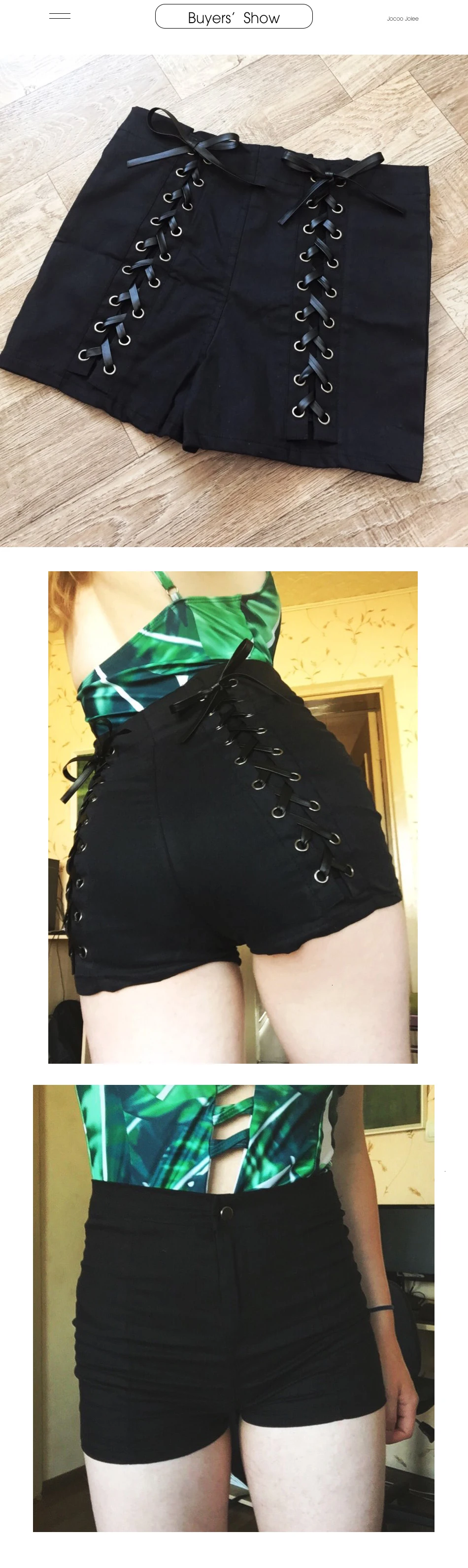 Jocoo Jolee сексуальные летние женские джинсовые шорты новые черные рваные короткие джинсы с высокой талией женские шорты на шнуровке сзади