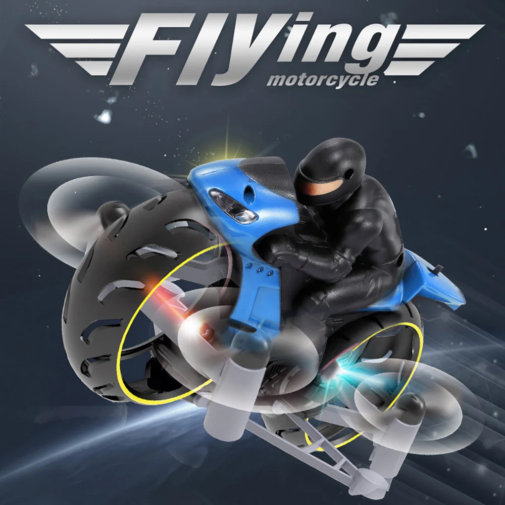 2 в 1 RC трюковый Дрон, мотоцикл, мини Радиоуправляемый квадрокоптер 2,4G Land Air, двойная игра, один ключ, взлет, Дрон, игрушки для детей, подарок