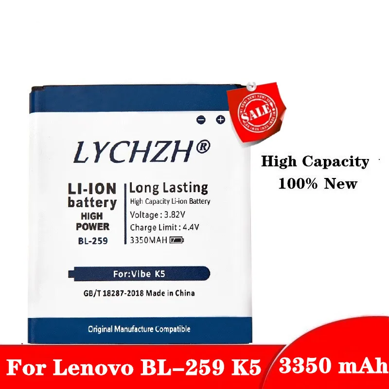 

Original 3350mAh BL259 Battery For Lenovo vibe k5 plus K32C30 K32C36 Lemon 3 3S Vibe K5 A6020a40 A6020 A40 A 6020a40 battery