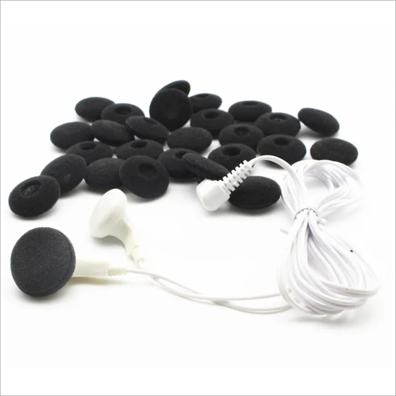 Linhuipad 100pcs 1318mm Black Foam Earbud Covers Sponge Earphone Ear Cushions Replacement
