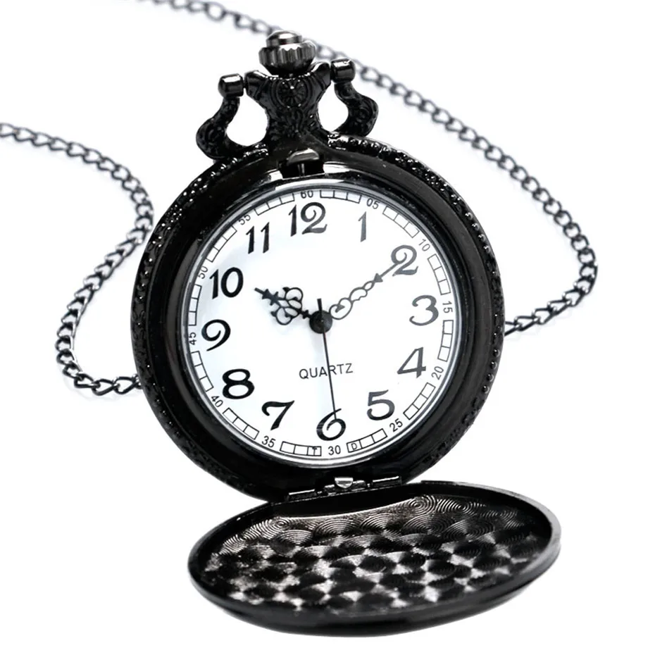 Black-Arabic Numbers Новинка, популярные часы Kuroshitsuji с куросицудзи, Черный Дворецкий Себастиан, кварцевые карманные часы с подвеской и цепочкой, подарок для мальчиков - Цвет: Black-Arabic Numbers