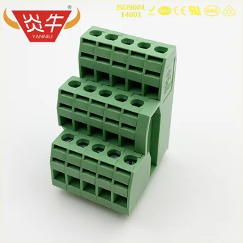 

10Pcs YB522 5.0mm 2P ~ 16P PCB Three-layer TERMINAL BLOCKS 5.0mm 2PIN ~ 16PIN 16A 300V PHOENIX CONTACT DEGSON KEFA YANNIU