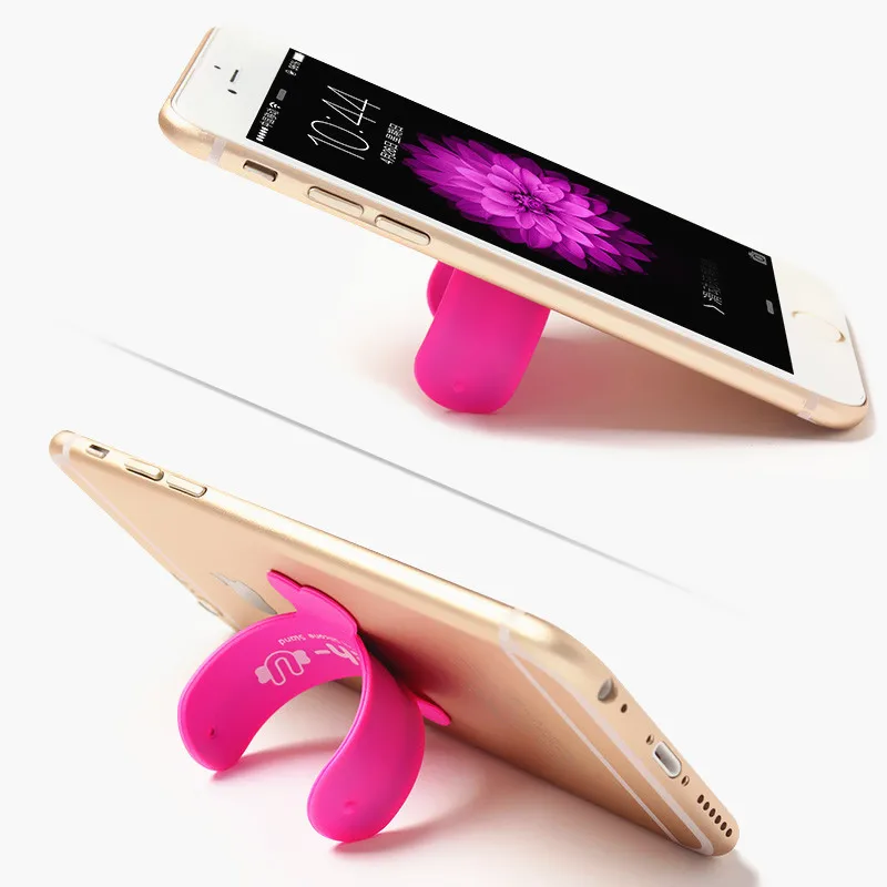 Силиконовый u-образный держатель для телефона с сенсорным экраном для Iphone, samsung, Xiaomi, подставка, волшебные наклейки на присоске, кронштейн для телефона, случайный цвет