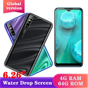 

P40 Pro Smartphones 6.26" Water Drop Screen Android Mobile Phones 4G RAM 64G ROM Quad Core 13MP Face ID unlocked celulares Wifi
