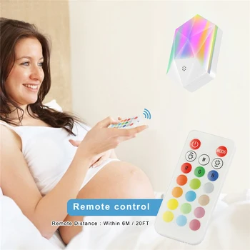 

Home Light PLug-In Baby Atmosphere Night Light Plug EUUSUK RGB With Remote Controller baby lamp Badroom Light Party Light