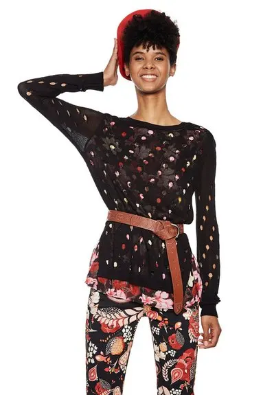 

wide range of "cherry" print sweaters are available for autumn/winter 2019 winter dresses women