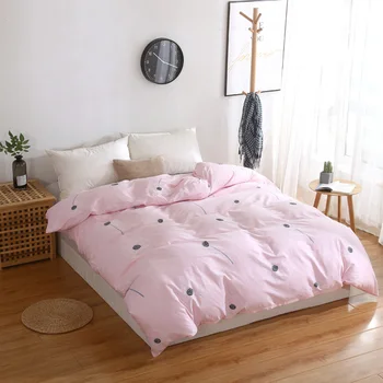 

1Pcs Duvet Cover pink Quilt Cover Pure cotton dandelion Bedclothes single double queen king with zipper Comforter cover bedding