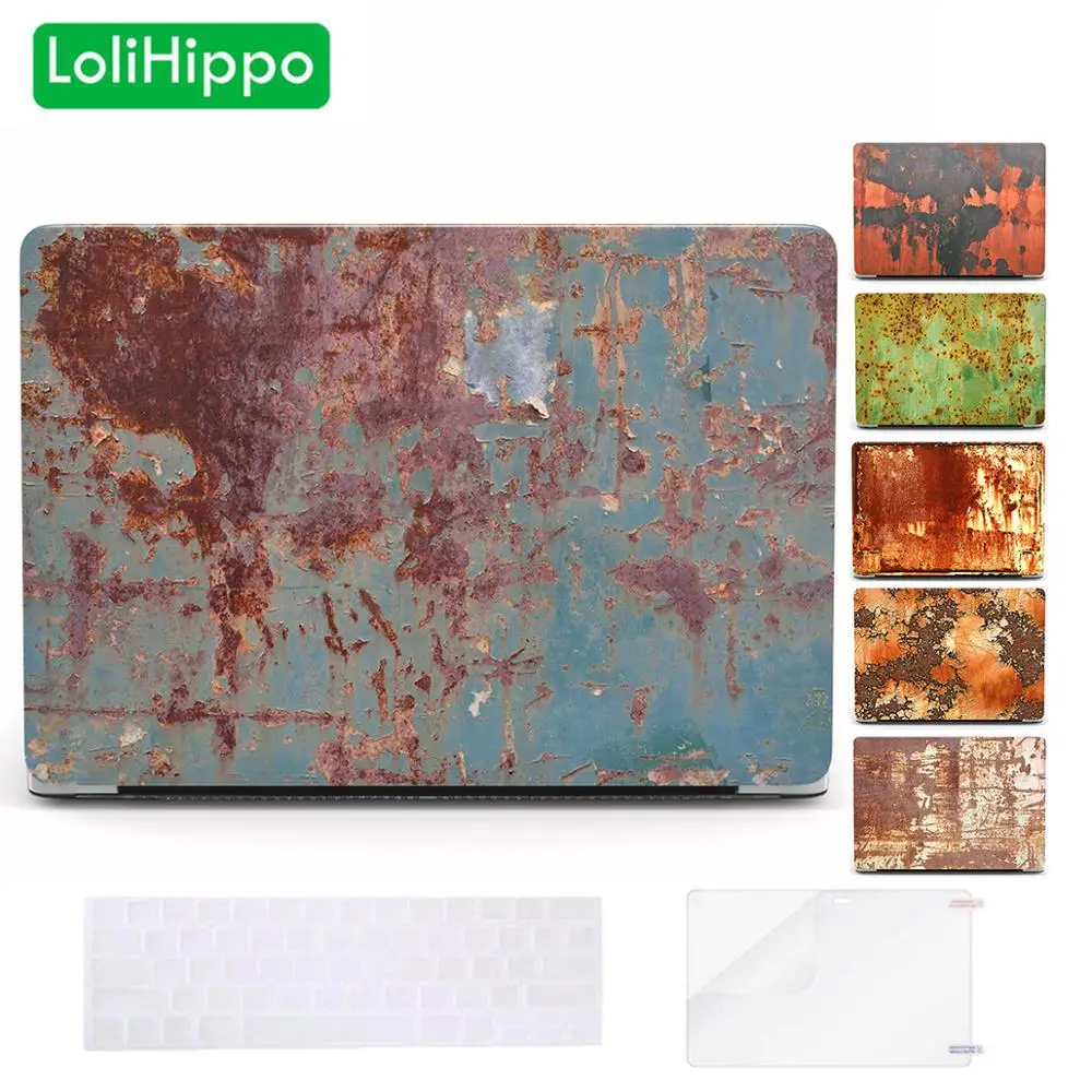 

LoliHippo Creative Rusty Series Laptop Protective Hard Case for Macbook New Air Pro 11 13 15 Inch Notebook Cover A1932 A1466