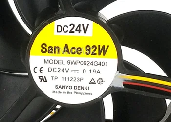 

Free shipping 9WP0924G401 DC 24V 0.19A 90x90x25mm 3-wire Server Cooler Fan