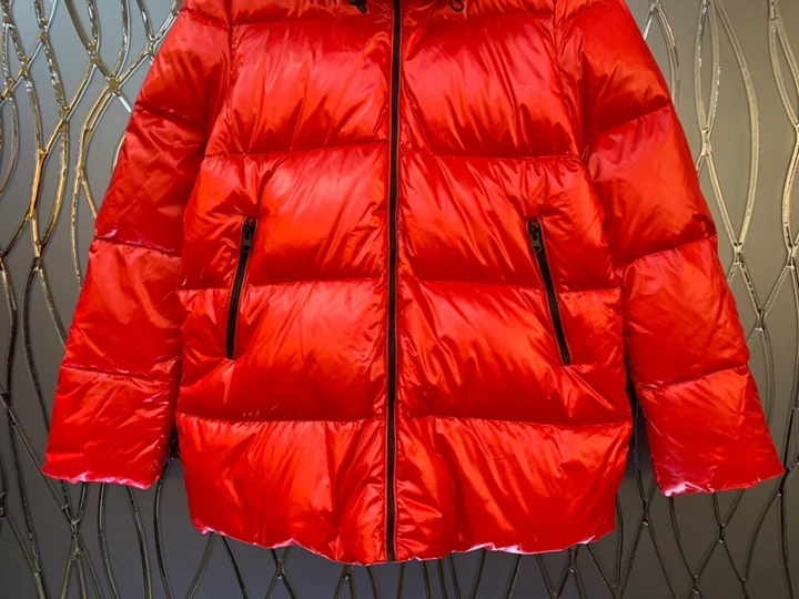 Winter and Autumn New Female Neck Cap Decoration Pure Color 100-Set Long-sleeved Down Jacket Short Coat 1004