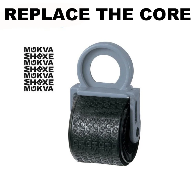 Replace the core Портативный роллер, самозакрывающаяся, покрытая Garbled, Конфиденциальная марка, идентификационный код, конфиденциальная информация, печать, защита от кражи, штамп 15 мм - Цвет: Replace the core