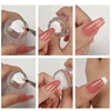 French Nail Template Transparent Silicone Stamps Nail Mold Stamping Template Scraper Transfer Replacement Head Nail Tool Set 2