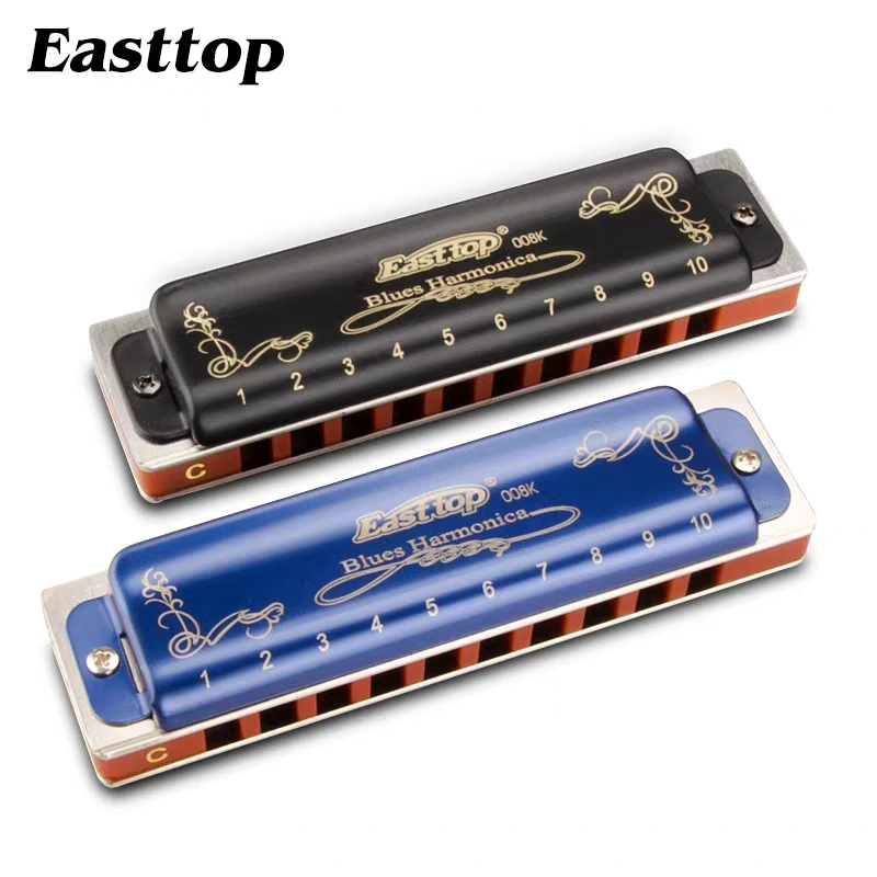 Easttop Diatonic губная гармоника 10 отверстий Губная гармошка рот органный музыкальный инструмент Ключ C Музыкальные инструменты Восточный Топ T008K T008L