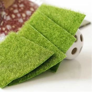 

49x47cm Life-like Fairy Artificial Grass Miniature Ornament Garden mini house Craft Pot (Green)