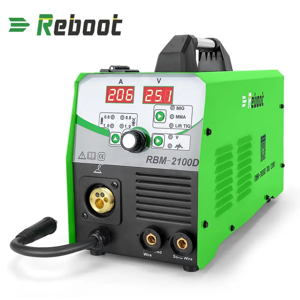 Сварочный аппарат MIG 210 180A газовый и безгазированный MIG/Stick/Lift TIG сварочный 4 в 1 флюс