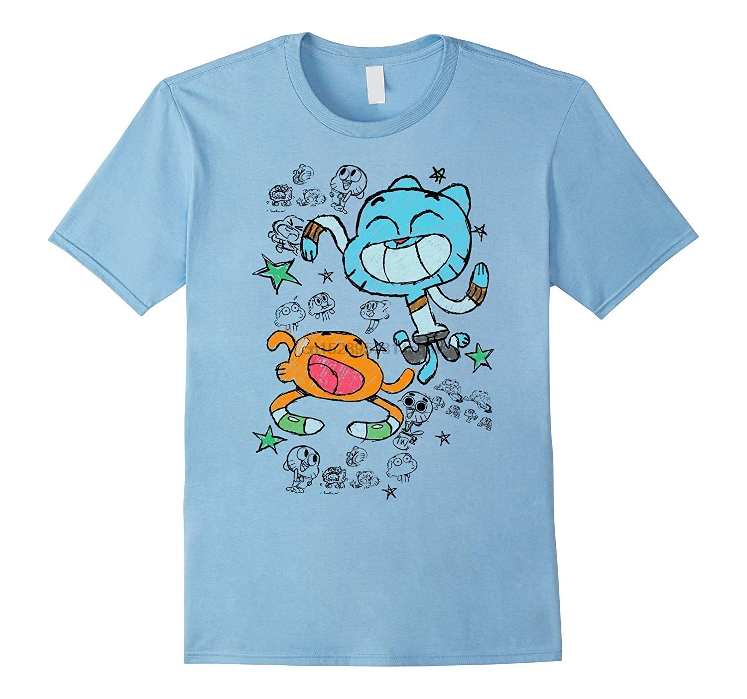 Мужская футболка CN Gumball Darwin Watterson графическая для рисования мяса-RT женские