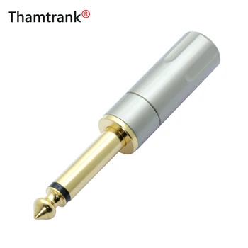 

100pcs Copper 6.35mm Mono/Stereo Jack Gold Plated 1/4 inch 2 3 Pole Male Plug Wire Connector Guitar Effect Pedal Microphone Plug