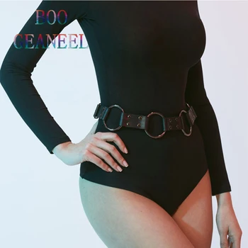 

BOOGEANEEL Fashion Handmade Waist Belt Sexy Garters Adjustable Leather Harness Creative O-ring Waistband Women Lingerie Bondage