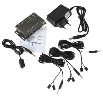 

6 Emitters 1 Receiver Hidden IR Repeater Infrared Remote Extender System Kit US D08A