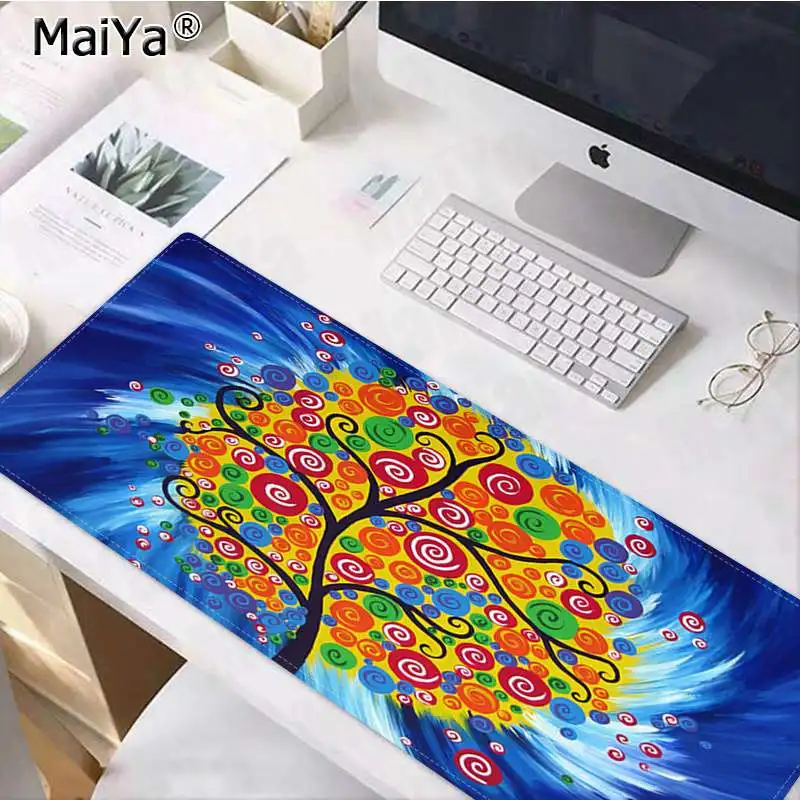 Lock Edge 40X90cm Maiya Подарочный коврик для мальчика дерево мечты геймер скорость мыши розничная маленький резиновый коврик для мыши большой коврик для мыши клавиатуры коврик - Цвет: Lock Edge 40X90cm