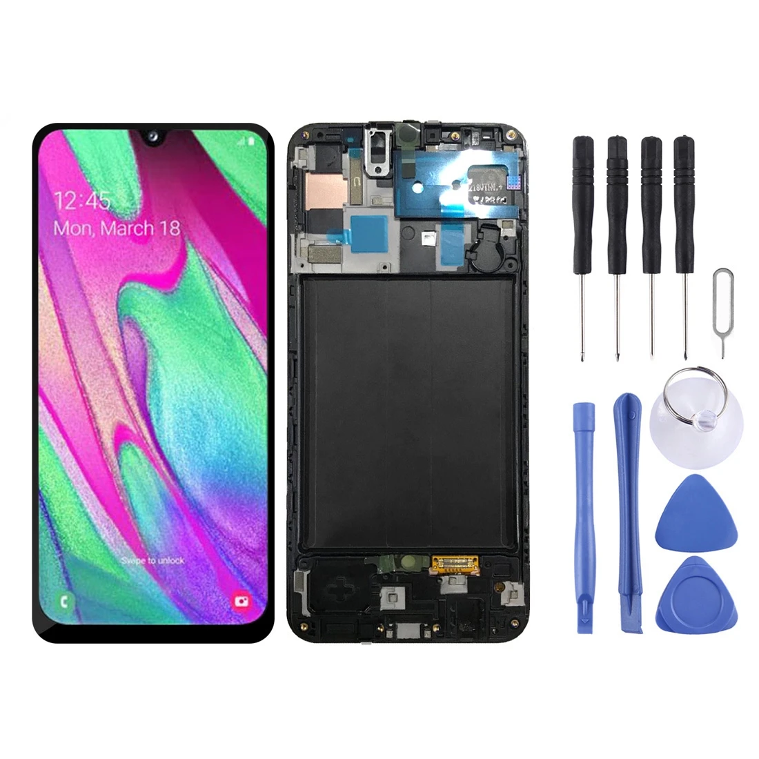 Протестированные запасные части для samsung Galaxy A50 SM-A505F ЖК-дисплей+ сенсорный экран стеклянная панель в сборе+ Инструменты