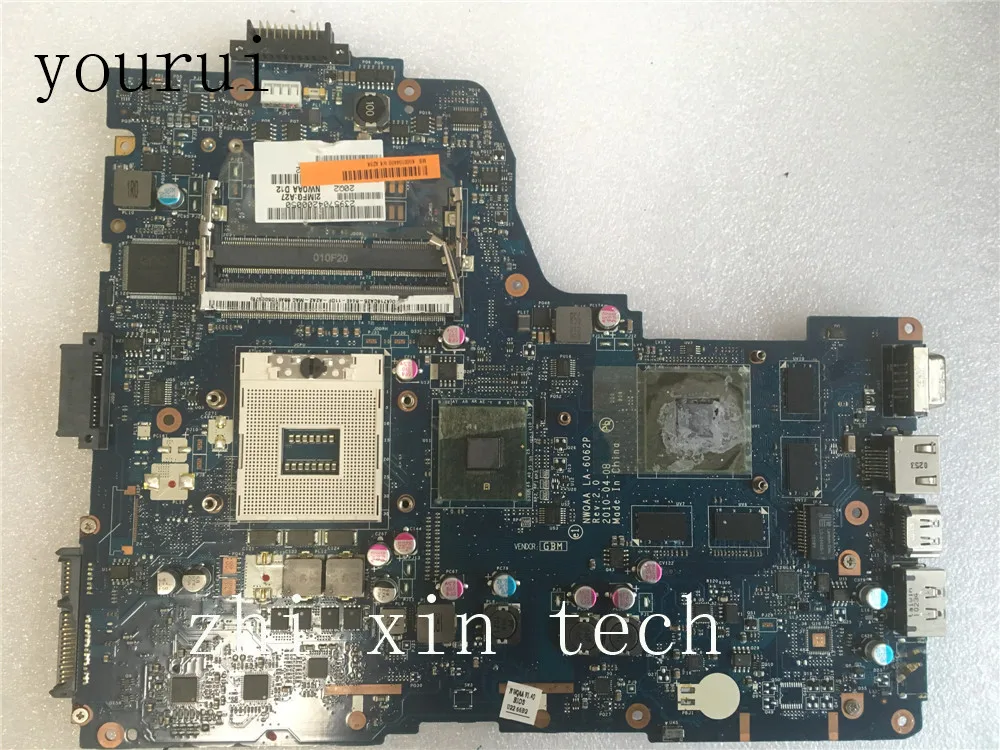 Yourui для Toshiba Satellite A660 A665 Материнская плата ноутбука NWQAA LA-6062P K000104400 тест нормально