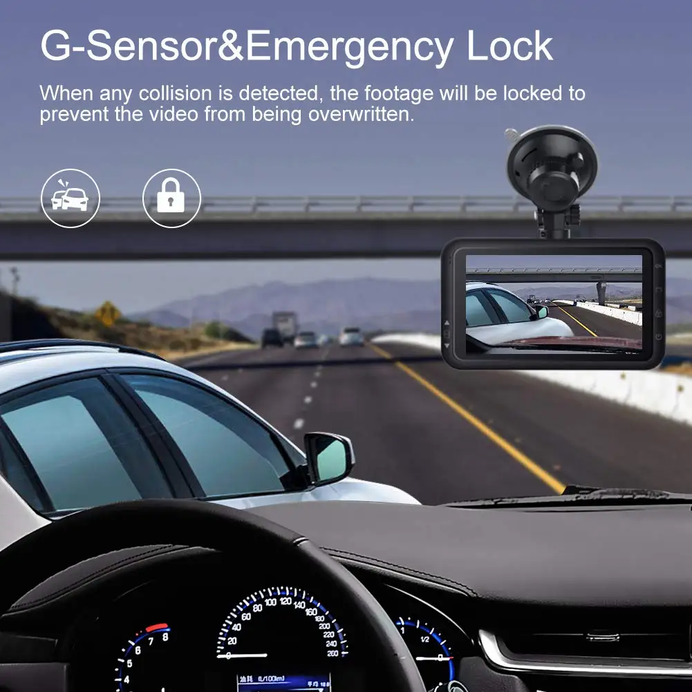 AKASO HD Dash Cam C320 с ips экраном Автомобильный видеорегистратор 170 градусов ночного видения Автомобильный видеорегистратор парковочный монитор g-сенсор DVRs