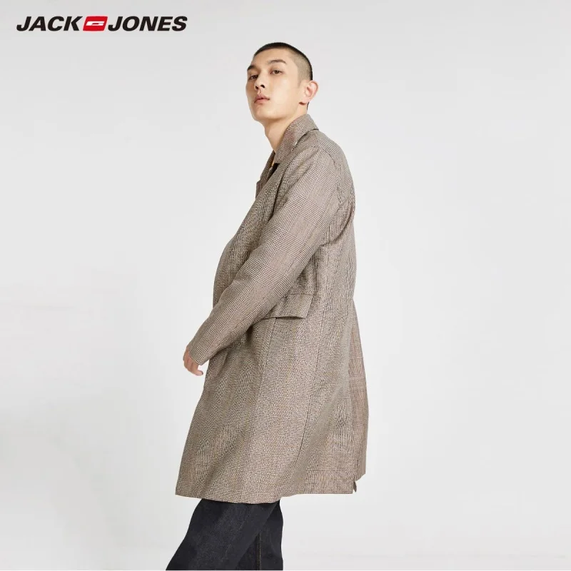 JackJones осеннее мужское Модное Длинное повседневное пальто куртка 218321577