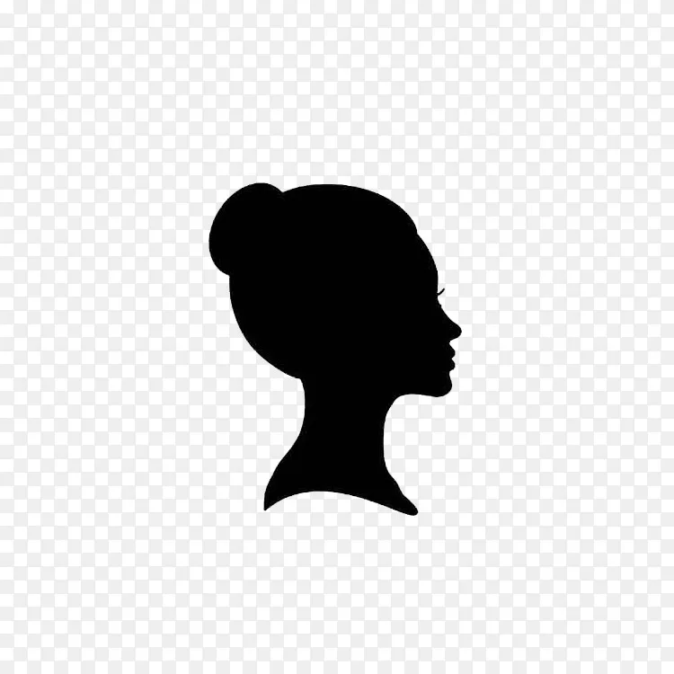 剪贴画图形剪影女性形象-剪影