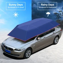 חצי אוטומטי רכב מטריית אוקספורד בד שלושה צבעים נסיעות גג אוטומטי פחמן מרוכבים מטריית מכונית כיסוי פילטרים