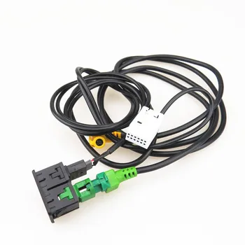 

AZQFZ RNS310 RCD510 1 Set Car USB AUX Switch Adapter Harness Sockets Cable Wiring For VW CC Tiguan Passat B6 B7 3CD 035 249 A