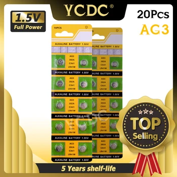 

YCDC 100% Original Cheap Cell Batteries 20x LR41 AG3 392A SR41SW 384 LR736 V3GA 192 1.55V Cell Battery Watch Button Coin