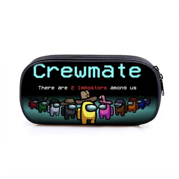 

Hot Game Among Us Boys Girls Cartoon Pencil Case Bag School Pouches Children Student Pen Bag Kids Purse Wallet