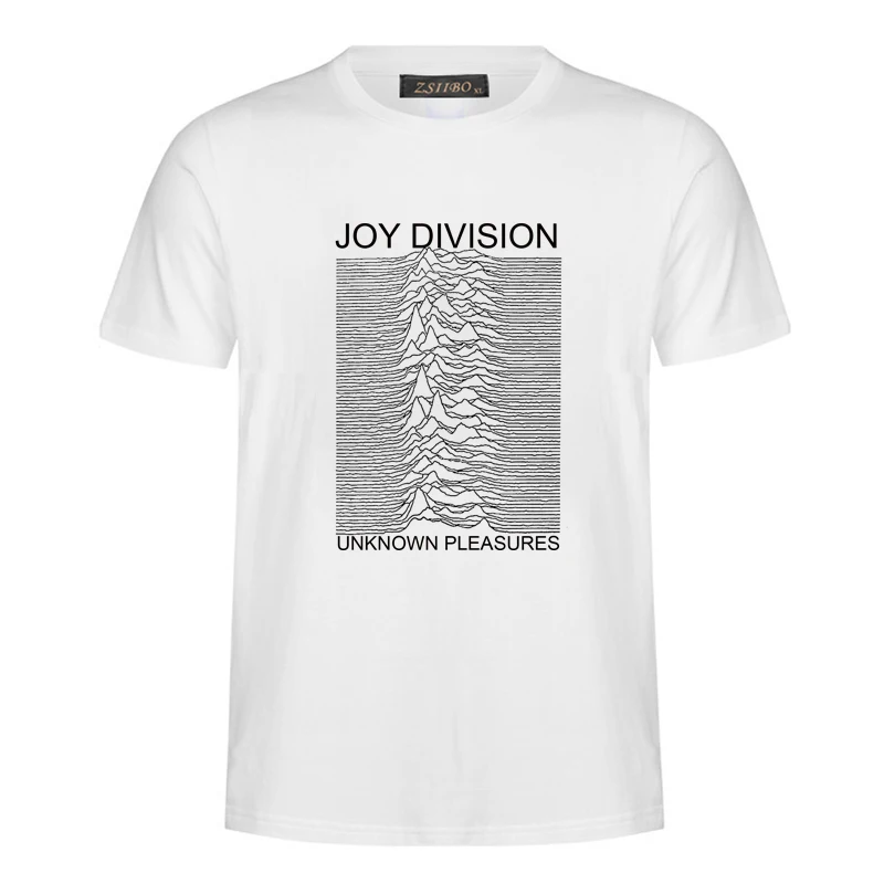 Мужские футболки в стиле хип-хоп, Joy Division, панк, с забавным принтом, модные топы с коротким рукавом, уличная одежда, неизвестное удовольствие, футболка для мужчин, S5MC72