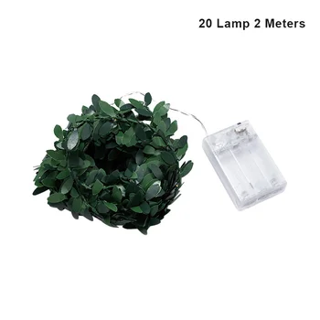 

LED Simulation Rattan String Lights Christmas Light String Simulated Green Leaf Copper Wire Lights JA55
