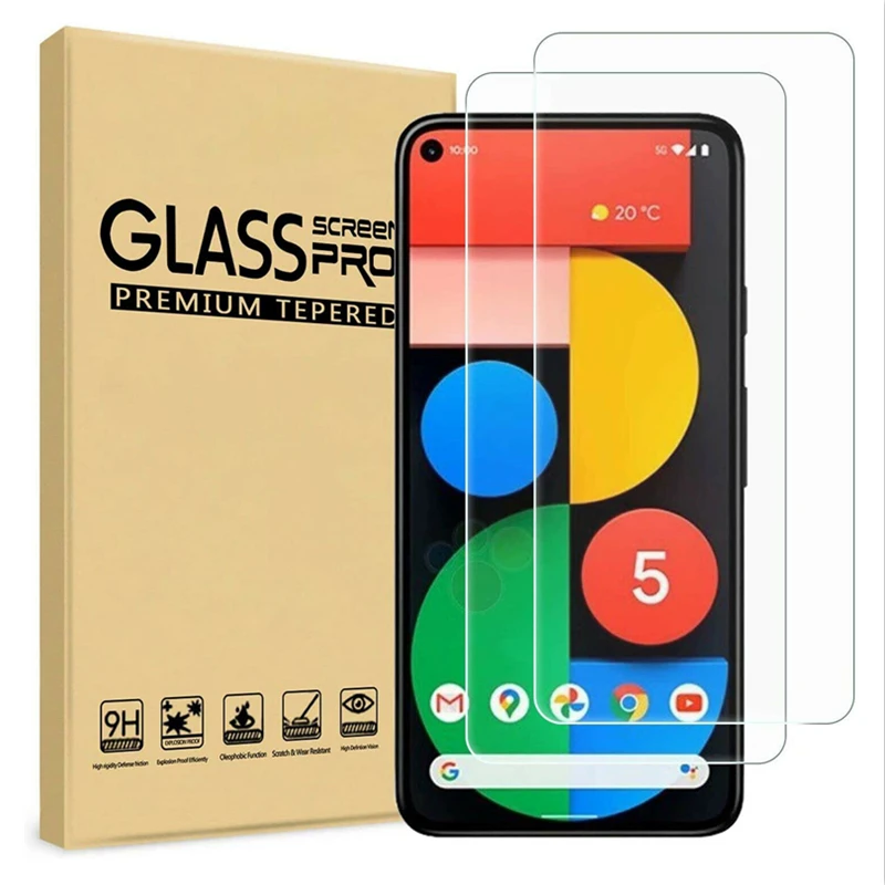 Закаленное стекло для Google Pixel 6 2 3 3A 4 4A 5A 5G 5 XL шт. | Мобильные телефоны и аксессуары