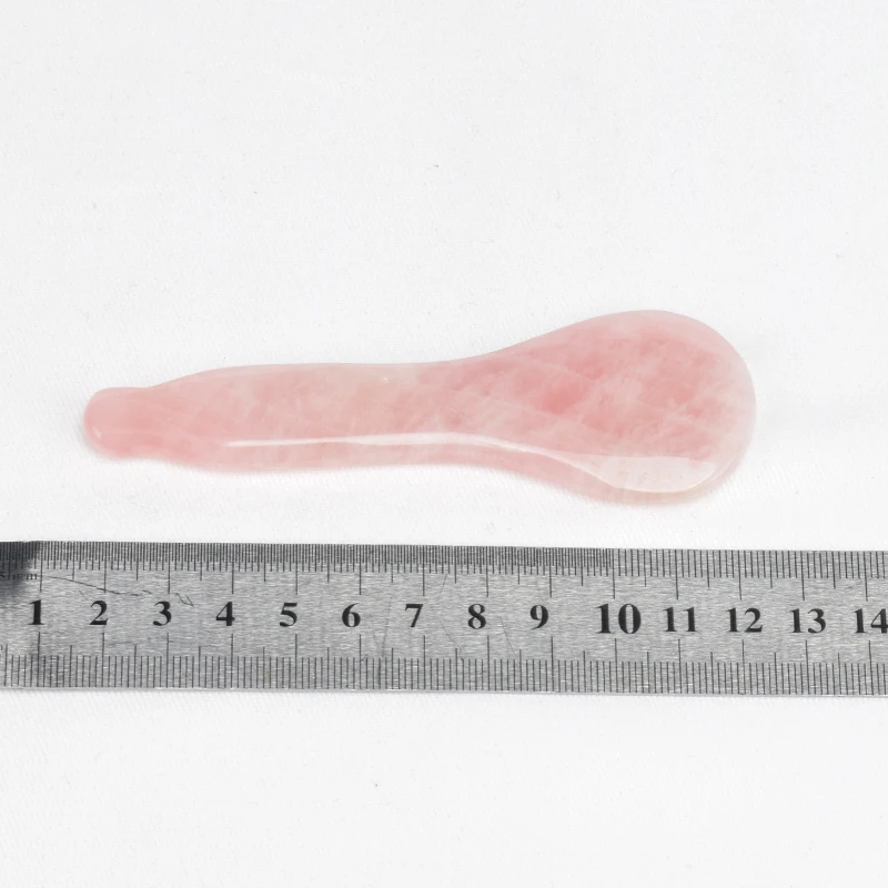 Guasha Jade Board Spoon Scoop Shape Massager Acupuncture SPA Therapy Health Care Scraper Tools Green Aventurine Rose Quartz