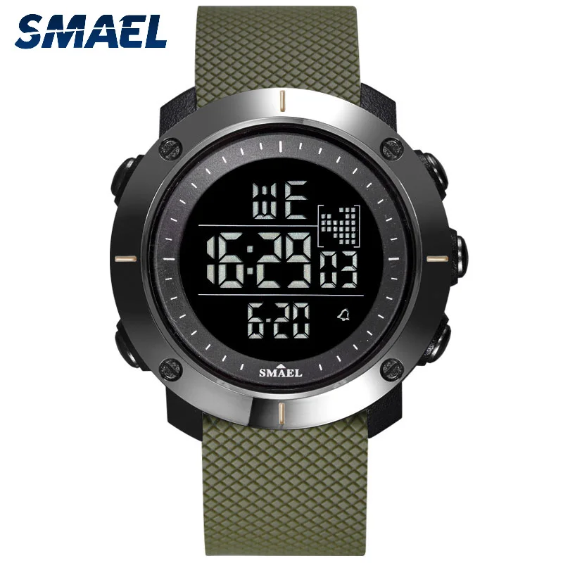 

SMAEL 1711 Men Digital Sport Watch Electronics Wristwatches LED Big Dial waterproof Military Watches Luminous alarm clock