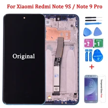 ECRAN LCD d'origine Pour Xiaomi Redmi Note 9 Pro LCD Affichage Écran Tactile Numériseur Pour Redmi Note 9S Remplacement D'écran D'AFFICHAGE À CRISTAUX LIQUIDES=