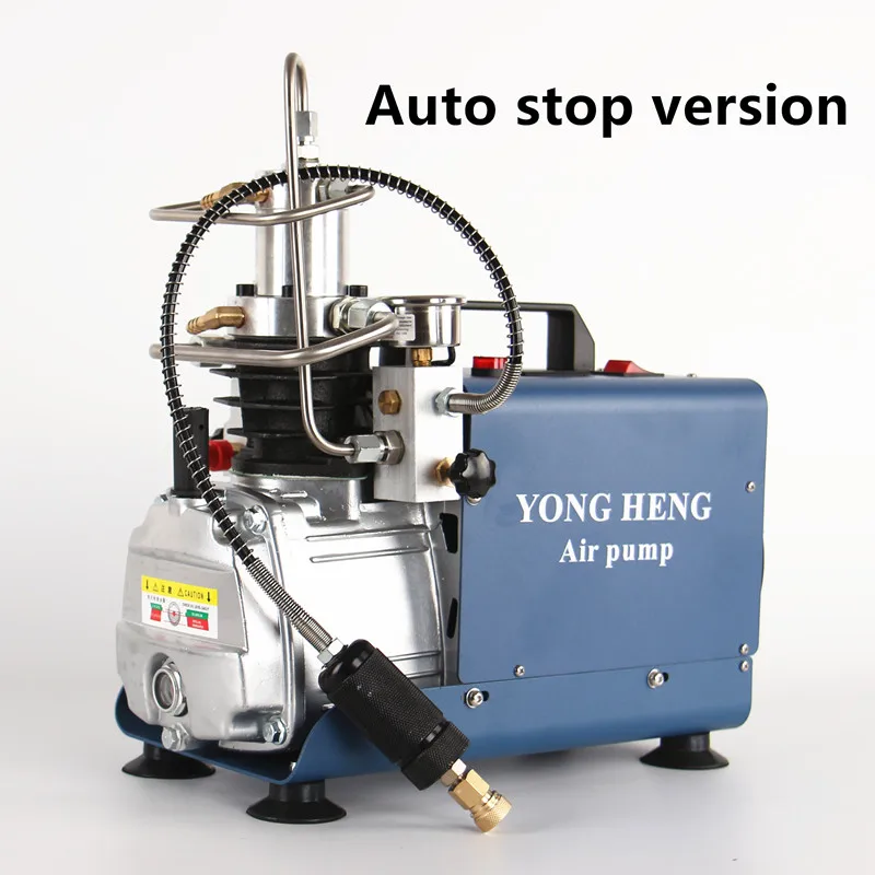 220v 110v 300BAR Yong Heng воздушный компрессор 4500PSI электрический насос высокого давления для пневматического пистолета подводная винтовка PCP Надувное устройство - Напряжение: 110V Auto-Stop