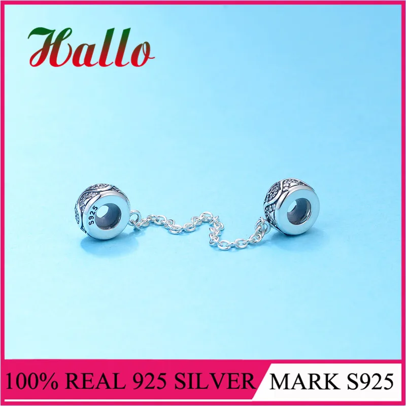 Safty Chain Charms encantos de plata 925 подходит для шармов Серебро 925 оригинальные браслеты бусины для изготовления ювелирных изделий